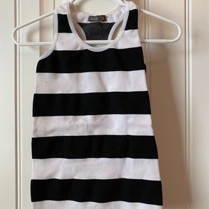 Soho Kids Black & White Stripe Racerback Tank